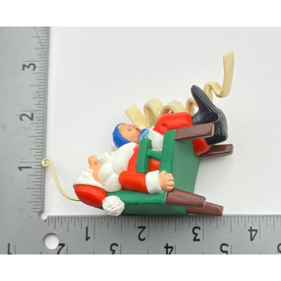 Hallmark Dream On Christmas Ornament Santa Claus Snoozing Child Wish List 1995 - Picture 2 of 7